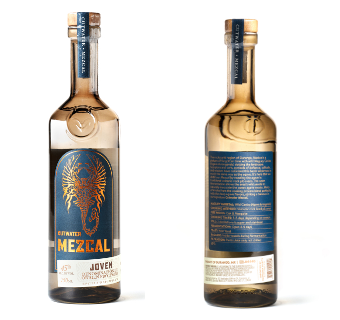 Cutwater Spirits Mezcal bottle