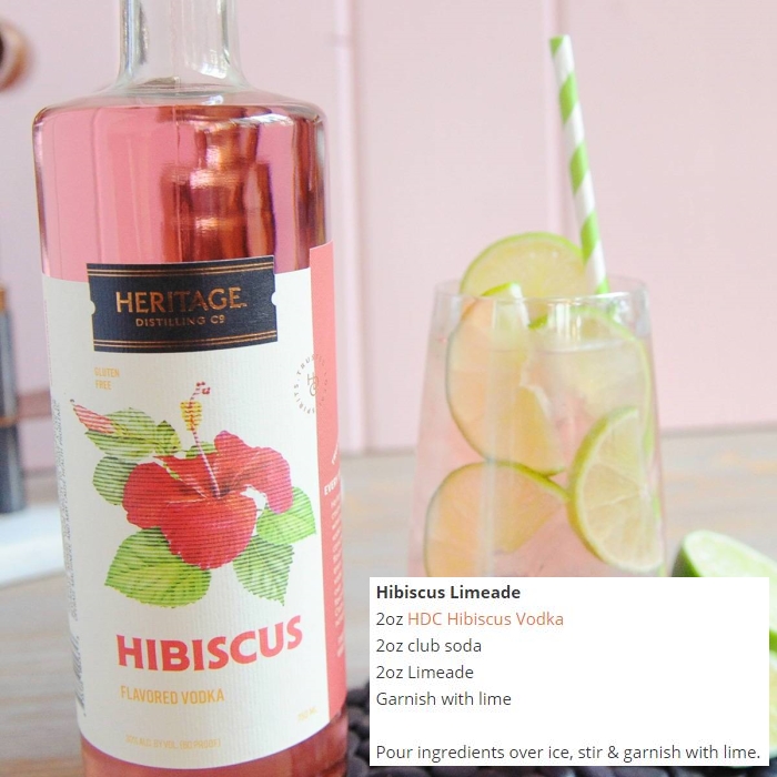Hibiscus Limeade Vodka Cocktail