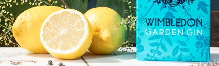 Wimbledon Garden Gin with lemons