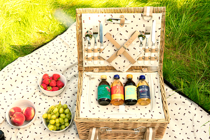 Dima's Bottled Cocktails at a picnic