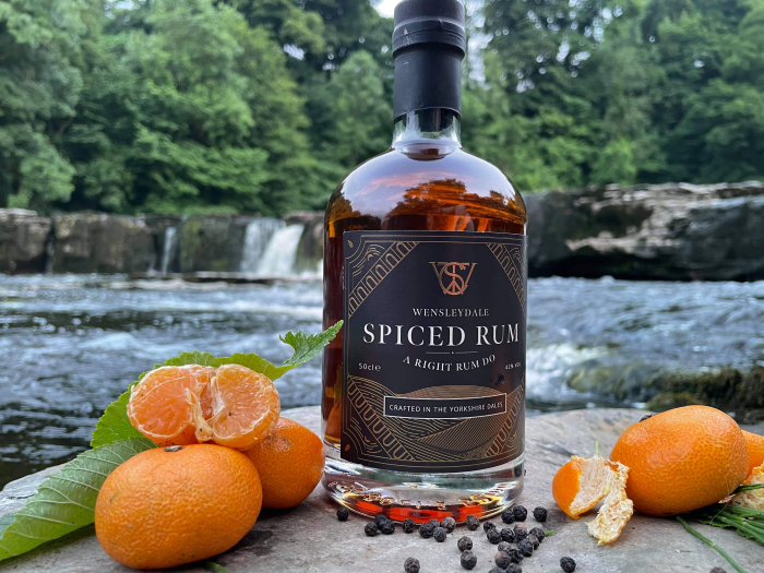 Wensleydale Spiced Rum Bottle with Spices