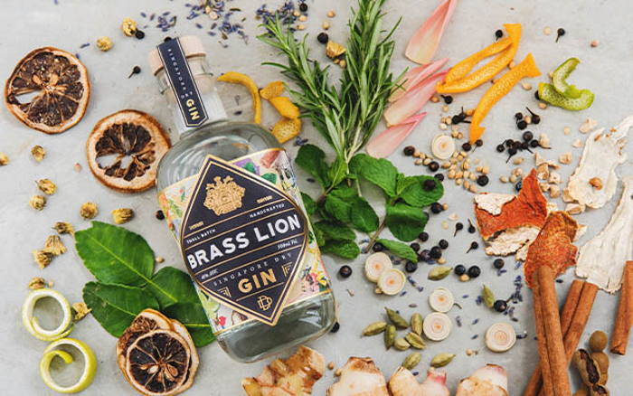 Brass Lion Singapore Dry Gin Botanicals