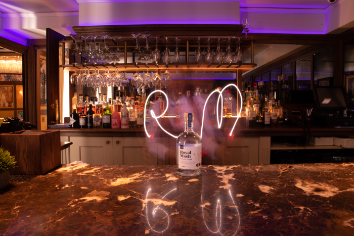 Royal Mash Vintage Vodka in a bar