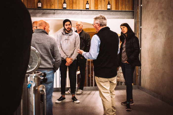 Group touring Lindores Abbey Distillery