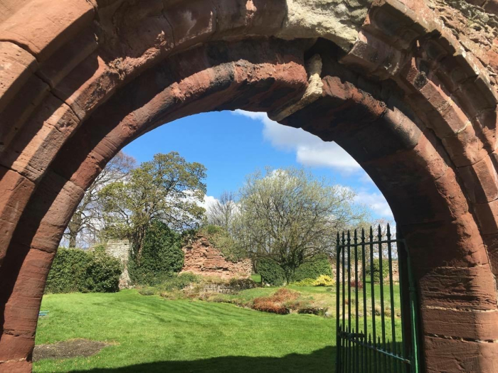 The ruins of Lindores Abbey, site of the oldest known distillery in Scotland