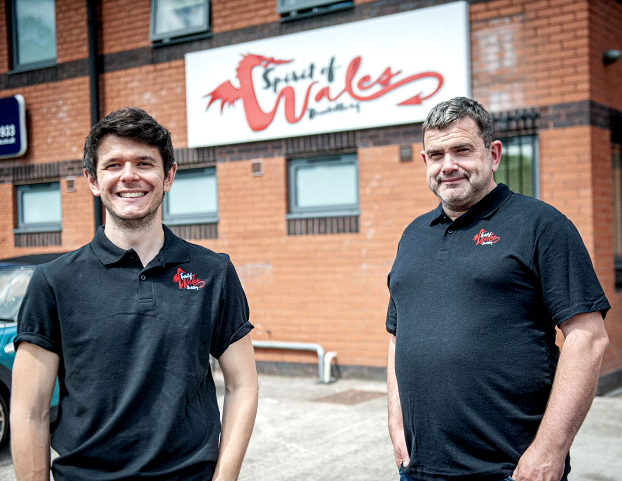 James Gibbons on left and Daniel Dyer of Spirit of Wales
