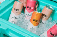 VAQIT Flavored Vodka Sodas in a Cooler