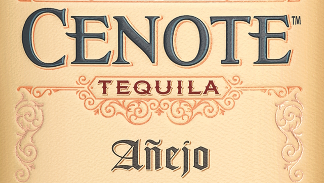 Cenote Tequila Anejo label detail