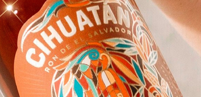 Cihuatan Alux Rum from El Salvador label detail