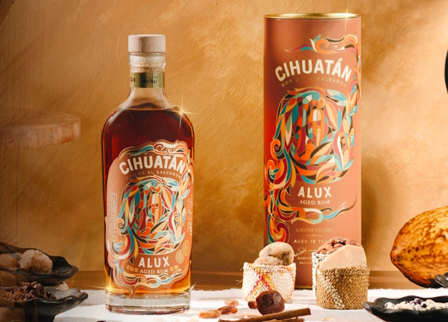 Cihuatan Alux Rum Bottle and Box from El Salvador