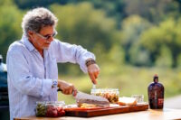 BBQ expert Steven Raichlen making Bib & Tucker Double Char Bourbon Brisket