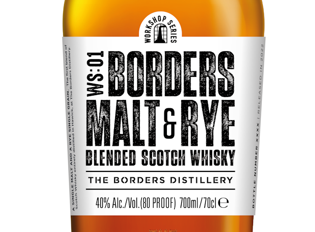 Scottish Borders Distillery Hawick Malt and Rye Blended Scotch Whisky label