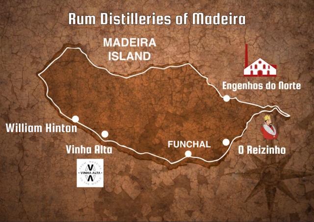 Rum Distilleries of Madeira map