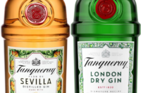 two-tanqueray gin bottles