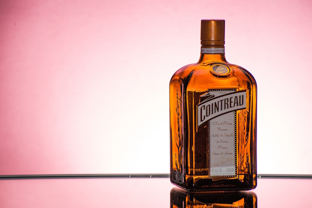 A bottle of the French liqueur Cointreau