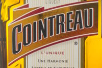 Detail from the label of A bottle of the French liqueur Cointreau