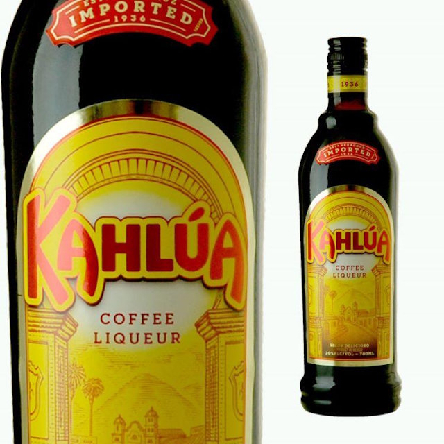 Two bottles of the Mexican liqueur Kahlua