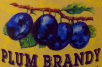 Plum Brandy from a slivovitz label