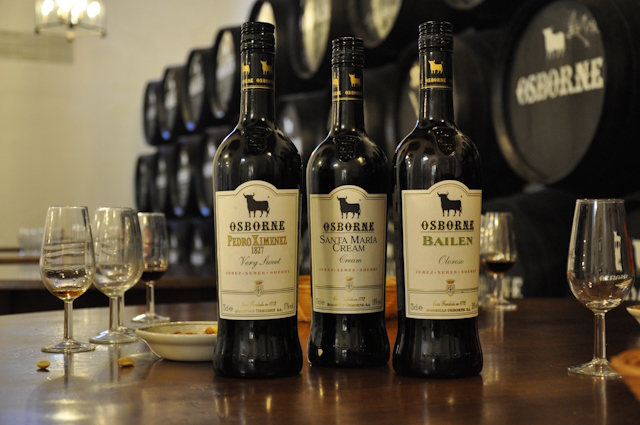 Different types of Osborne sherries