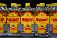 Several bottles of Gordon's Gin