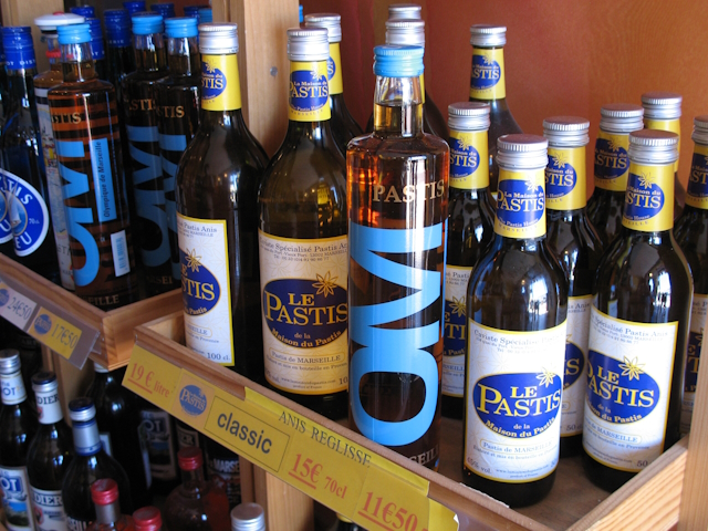 Bottles of Pastis for Sale in Marseille, France