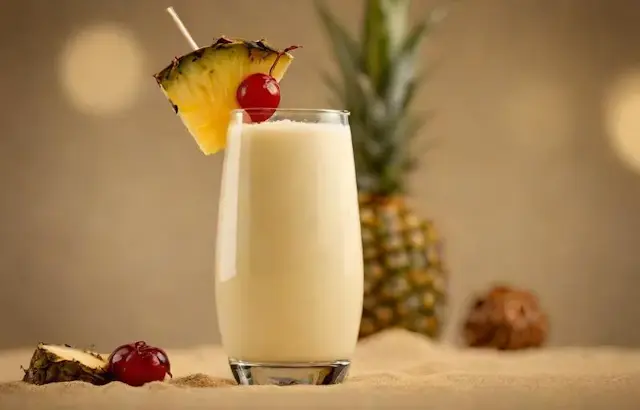 The classic Pina Colada rum cocktail