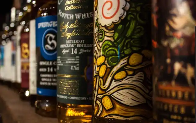 Whiskies at the HopScotch Whisky Bar in Liverpool