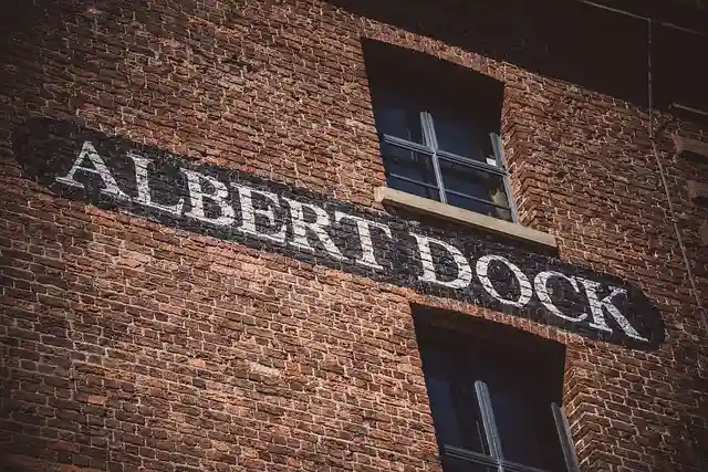 Sign for Albert Dock in Liverpool