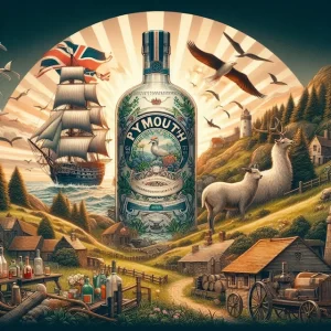 Poster showing the history of Plymouth Gin