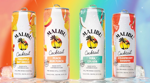 Malibu Rum Cocktails in Cans