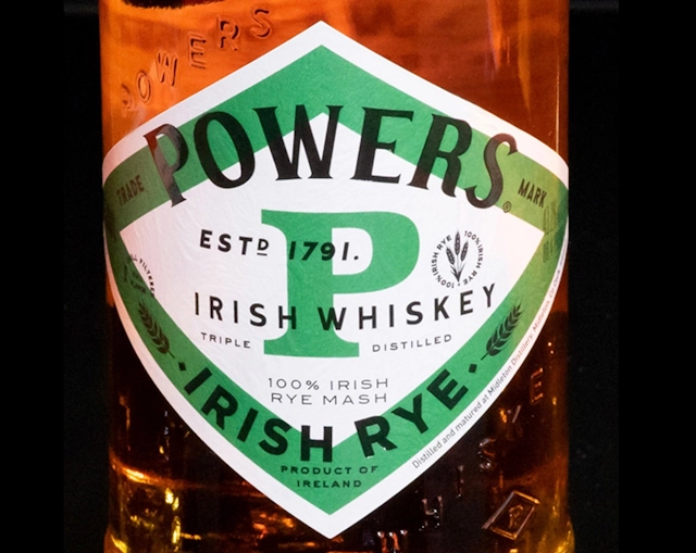Powers Irish Whiskey Label for Irish Rye Whiskey