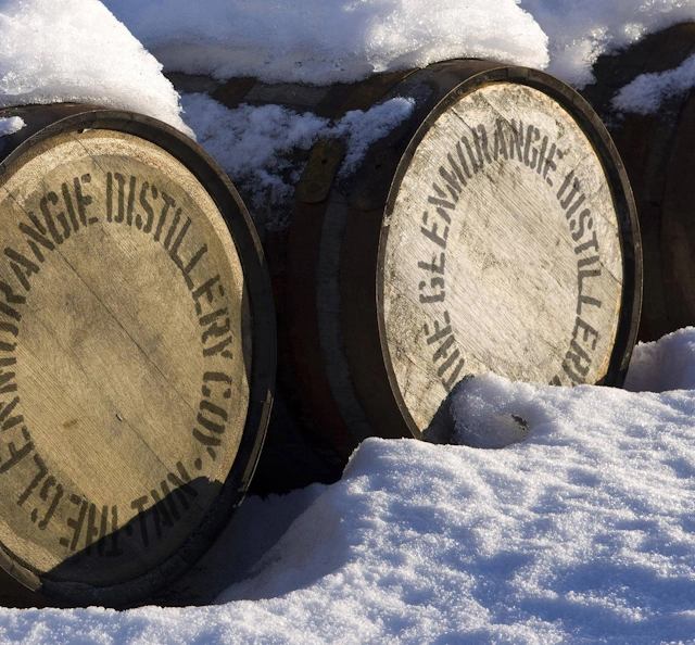 Glenmorangie Whisky Barrels in Winter
