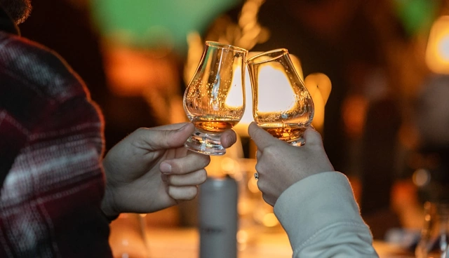 Two Glasses of Lagavulin Whisky
