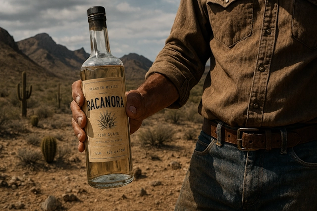 Bacanora Bottle in Sonoran Desert